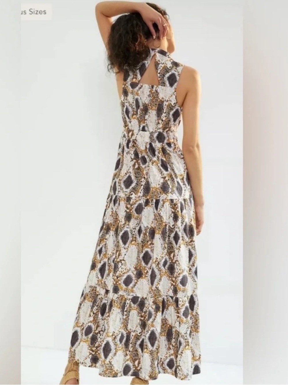 Women’s Anthropologie MAEVE snake print tiered maxi dress- Size 6 - Picture 3 of 12